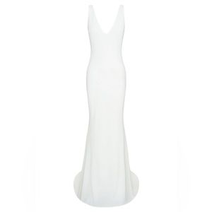 Meshki Kyla Gown - Low Back - White - Medium
